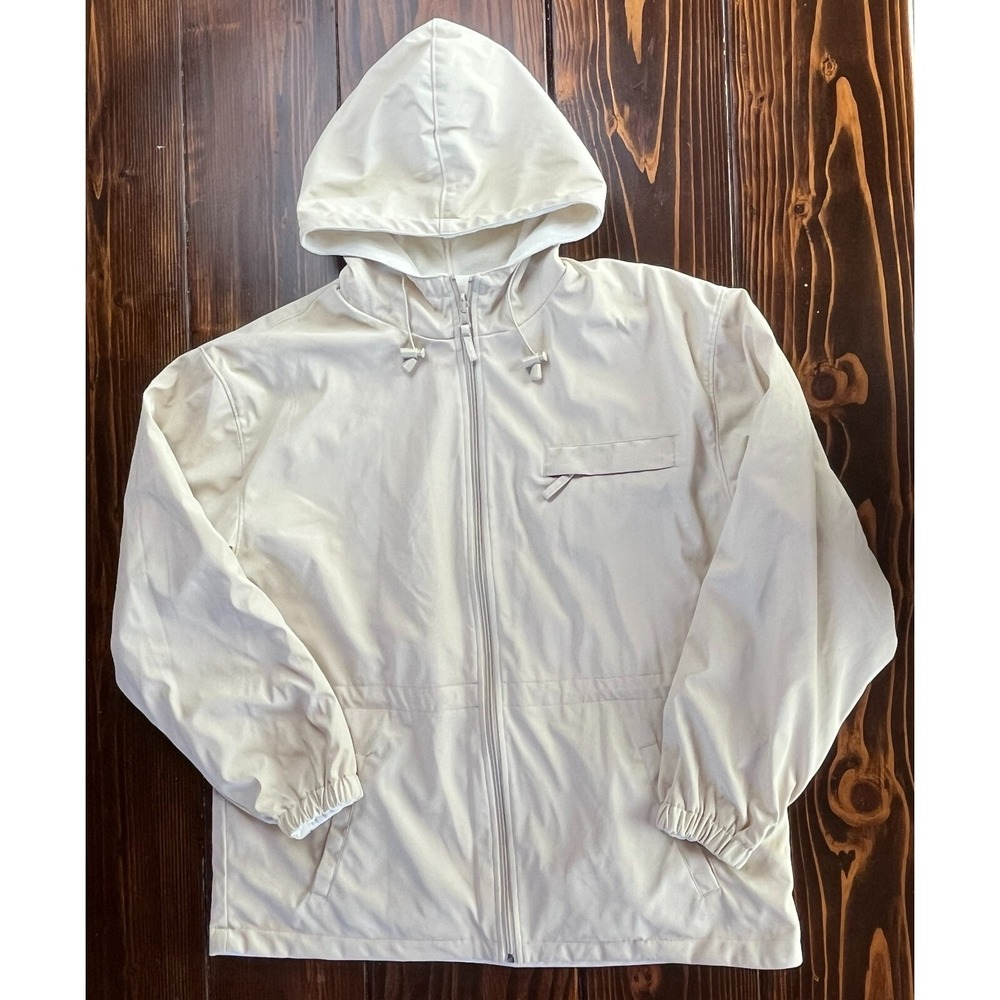Giorgio Morandi Jacket, Womens Medium, Cream Reversible Fleece Lined Hoodie